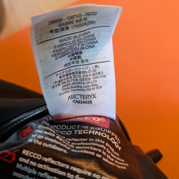 Arcteryx Sabre bib ski snowboard pants gortex - Picture 9 of 9